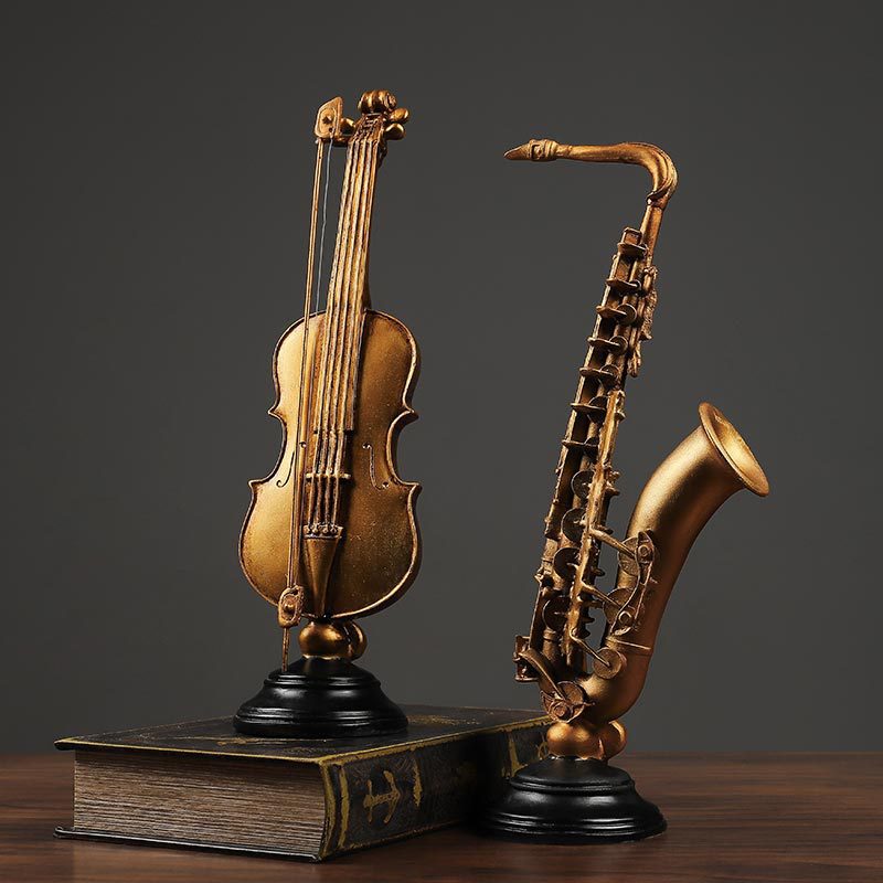 Musical Instrument Fagot - Vintage Violin Saxophone Models Home Decor