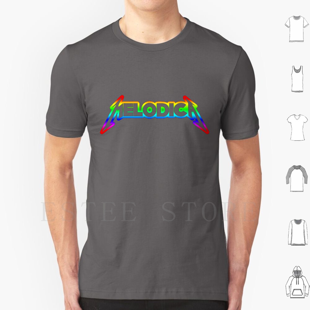Musical Instrument Jokes - Rainbow Melodica T Shirt Print Cotton