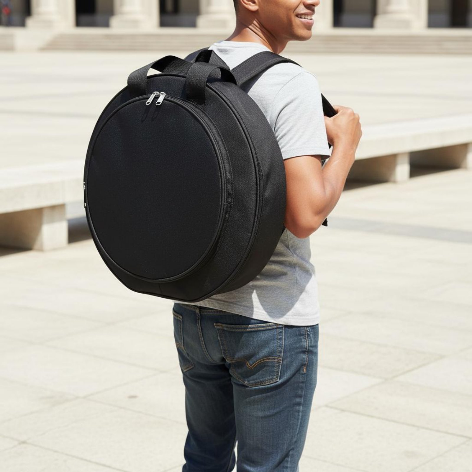 Musical Instrument Bag - Padded Gong Bag Hand Carry Backpack