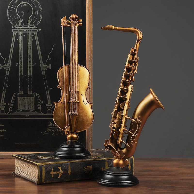 Vintage Violin Saxophone Model - Musical Instrument Fagot 评论和价格