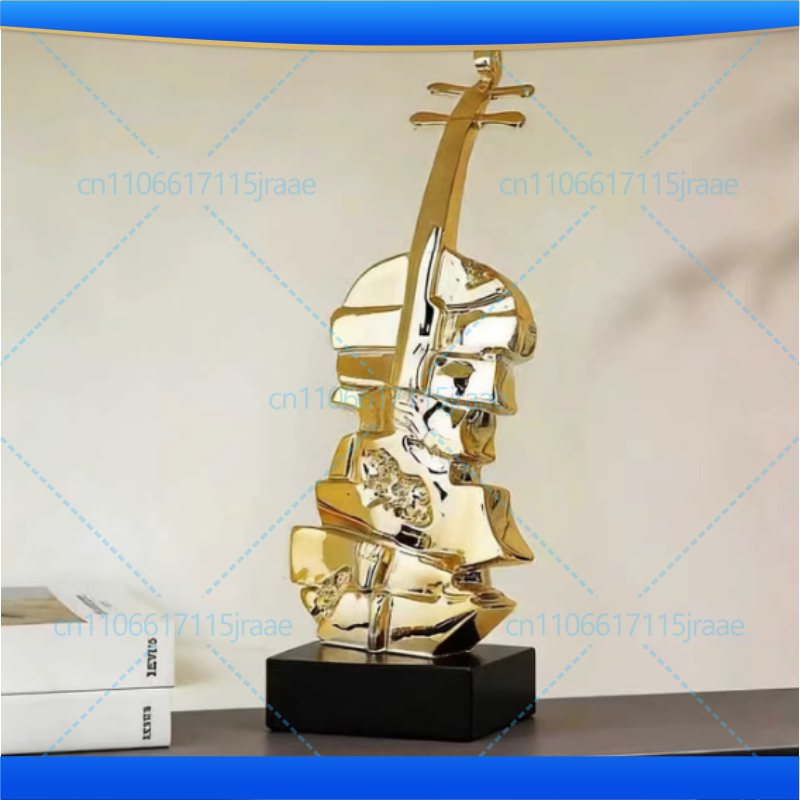 Creative Golden Violin Sculptu - Musical Instrument Fagot 评论和价格