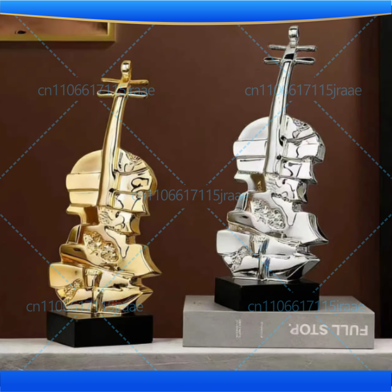 Creative Golden Violin Sculptu - Musical Instrument Fagot 评论和价格