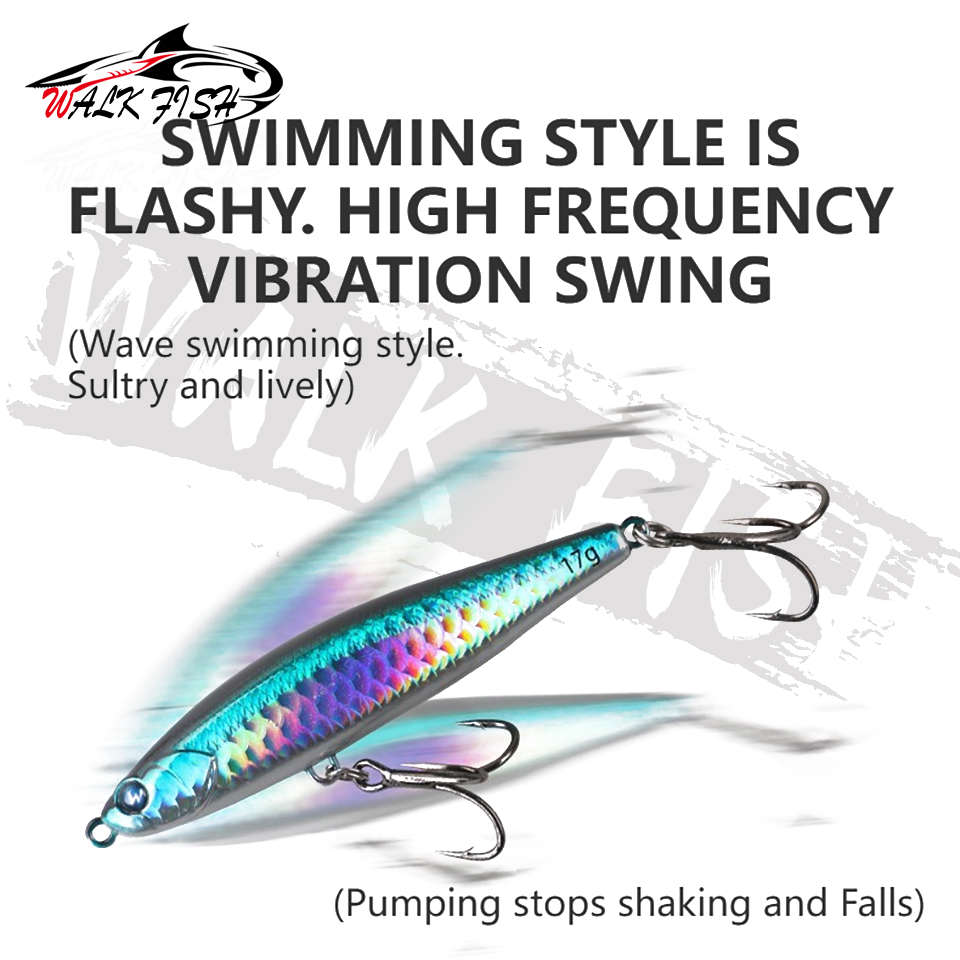 WALK FISH 1PCS 12g-28g Sinking - Rain Stick Percussion 评论和价格