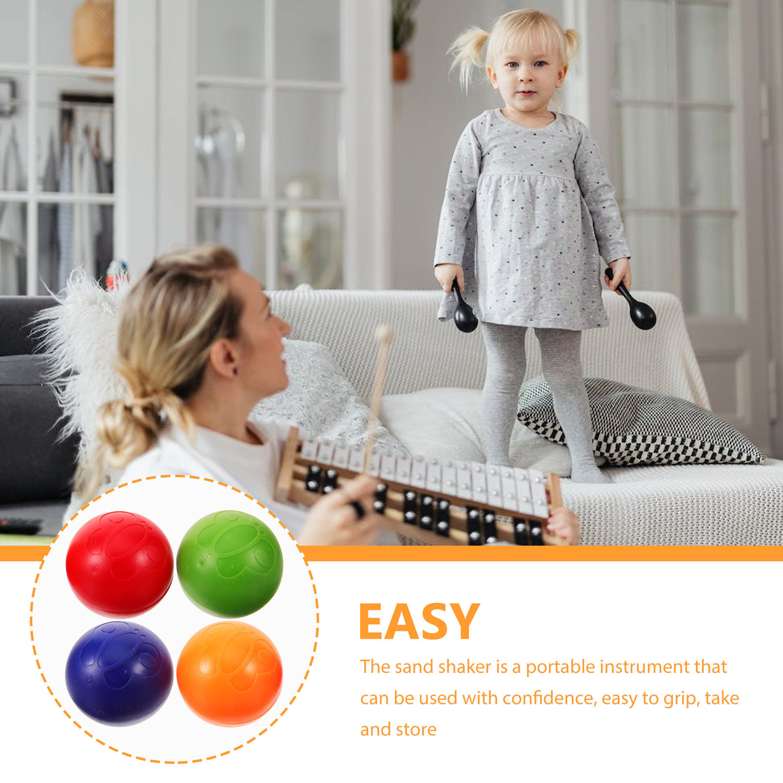 4Pcs Hand Maracas Balls Musica - A Musical Instrument You Shake 评论和价格