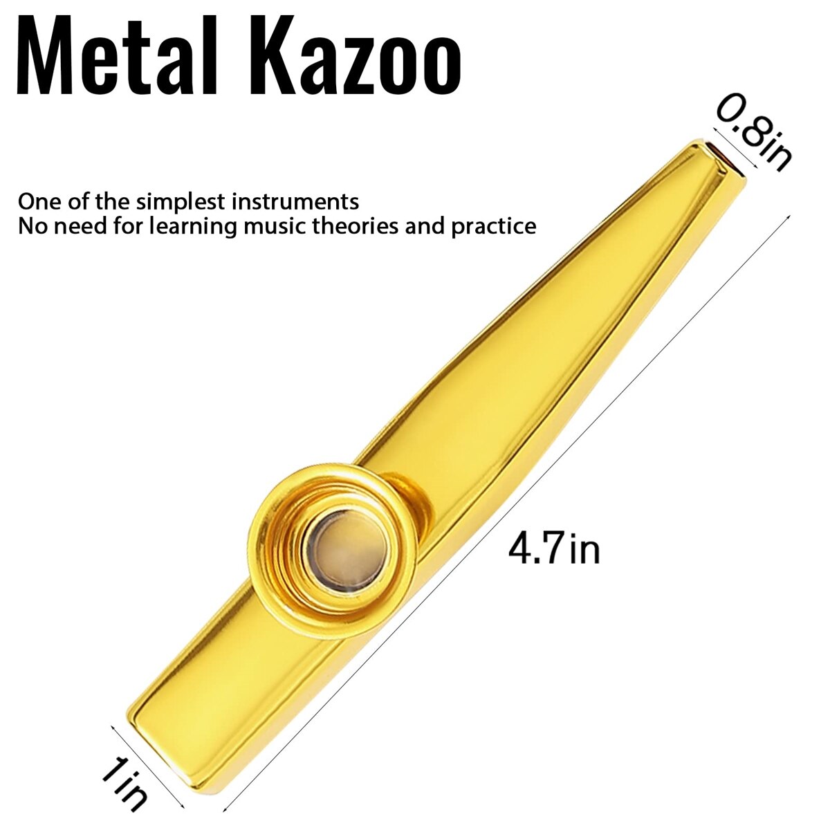 Kazoo Silver Aluminum Alloy wi - Musical Instrument Flute 评论和价格