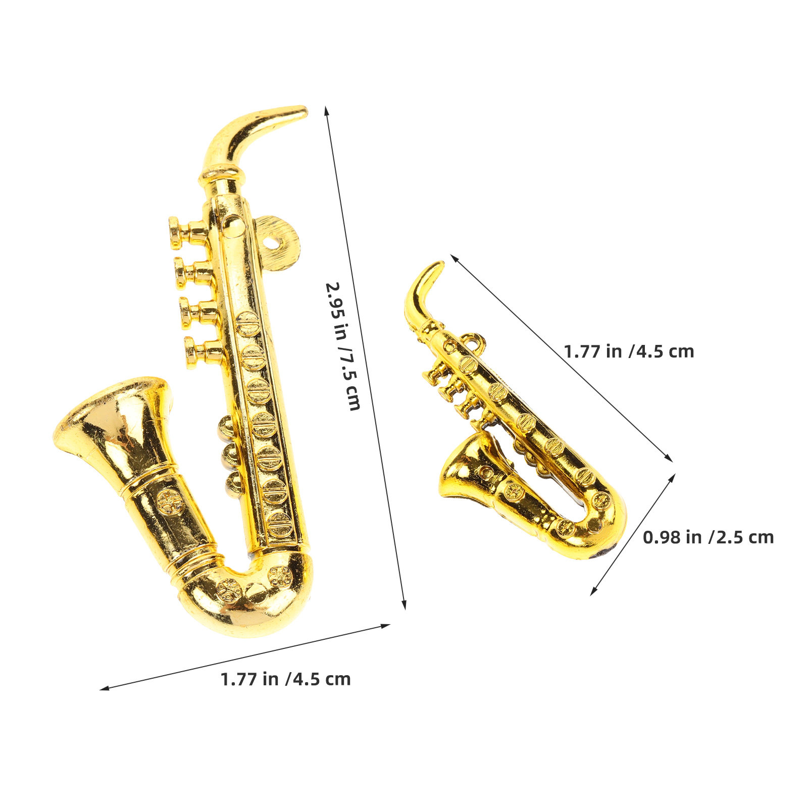 40Pcs Saxophone Xmas Tree Deco - Musical Instrument Xmas Ornaments 评论和价格